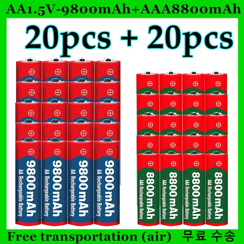 2021 новинка 1 5 в AA 9800 мАч + AAA 8800 Щелочная аккумуляторная батарея для часов игрушек