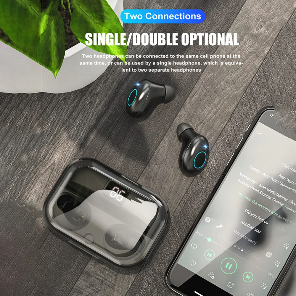 TWS Bluetooth V5.0 наушники TWS беспроводные 8D стерео наушники спортивные наушники 2500 мАч power Bank гарнитура для xiami iPhone samsung