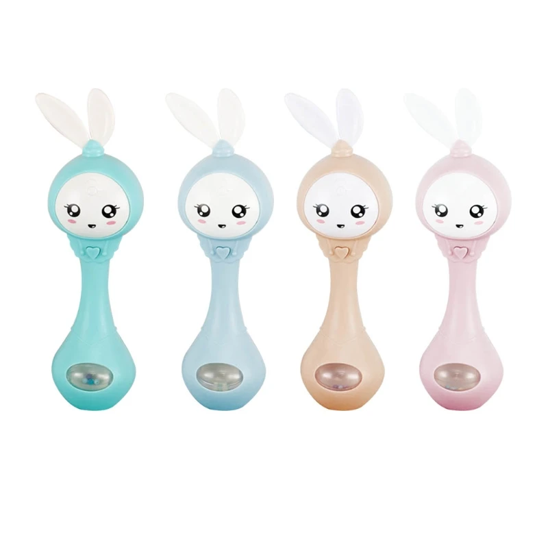 

Baby Rattle Cute Rabbit Plastic Hand Bells Infant Early Educational Doll Toy G2AE