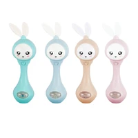 baby rattle cute rabbit plastic hand bells infant early educational doll toy g2ae