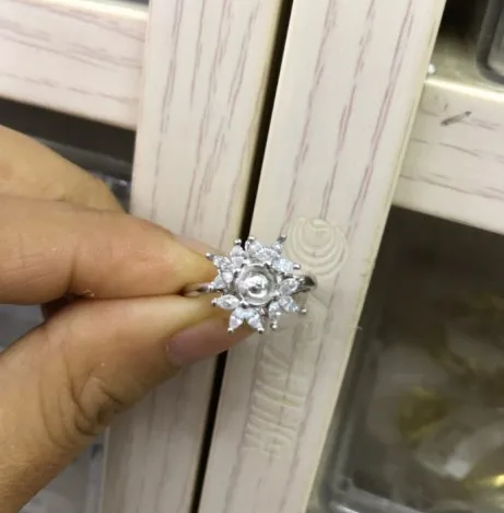 style 1 Креативное вращающееся перламутровое кольцо для установки, кольцо для поиска, регулируемое кольцо, Ювелирная часть, фурнитура, аксессуары, серебряные ювелирные изделия - Цвет: style 1