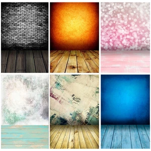 SHENGYONGBAO Vintage Gradient Photography Backdrops Props Brick Wall Wooden Floor Baby Portrait Photo Backgrounds 210125MB-01
