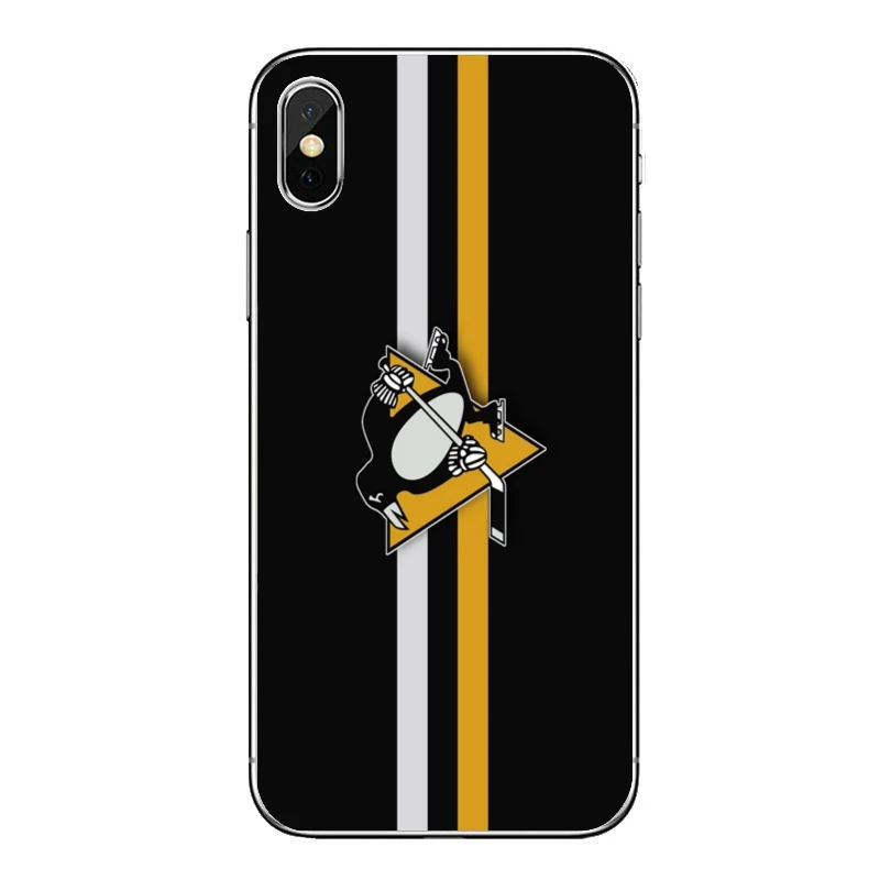 Силиконовый чехол для телефона с принтом в виде пингвина хоккея надписью love