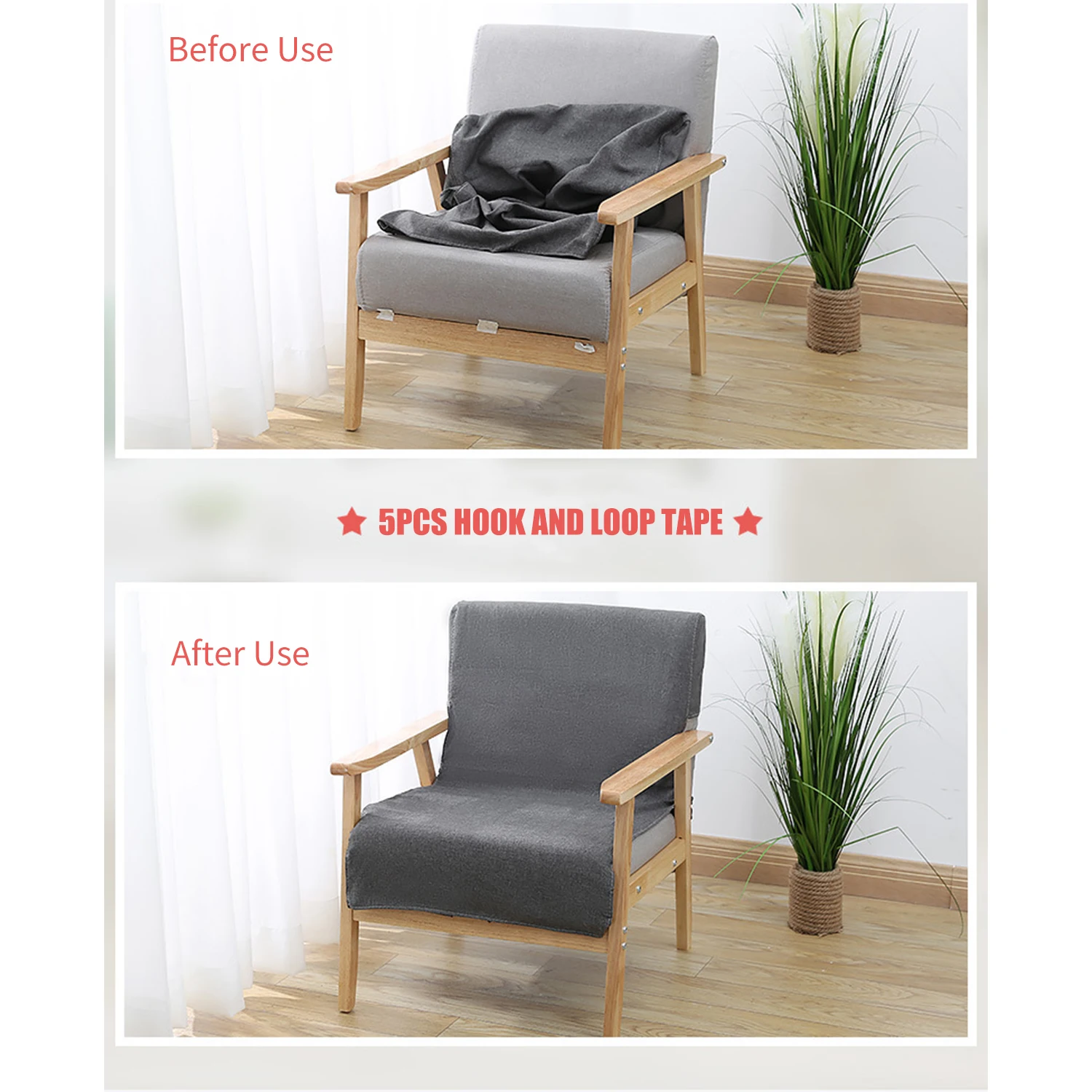 5 шт. коврик Коврик захваты ковра для дома крючок и петля лента двусторонняя