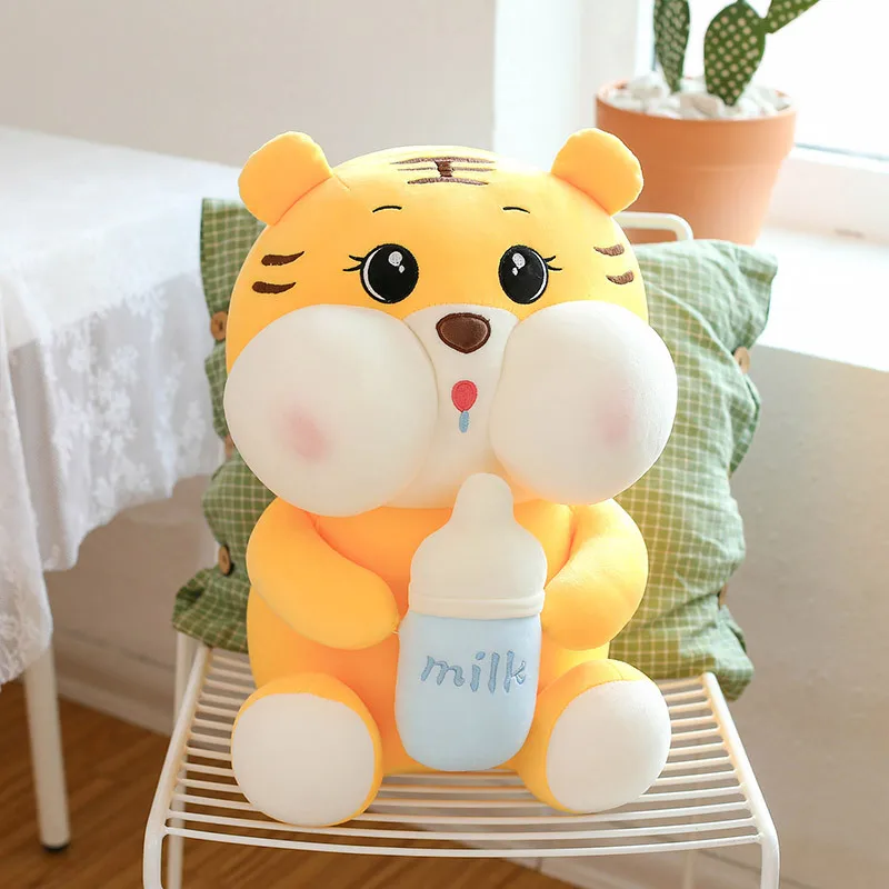 

Zqswkl 35/45/55cm cute bottle tiger doll kawaii plush toy soft sleep pillow children's birthday gift christmas stuffed toy