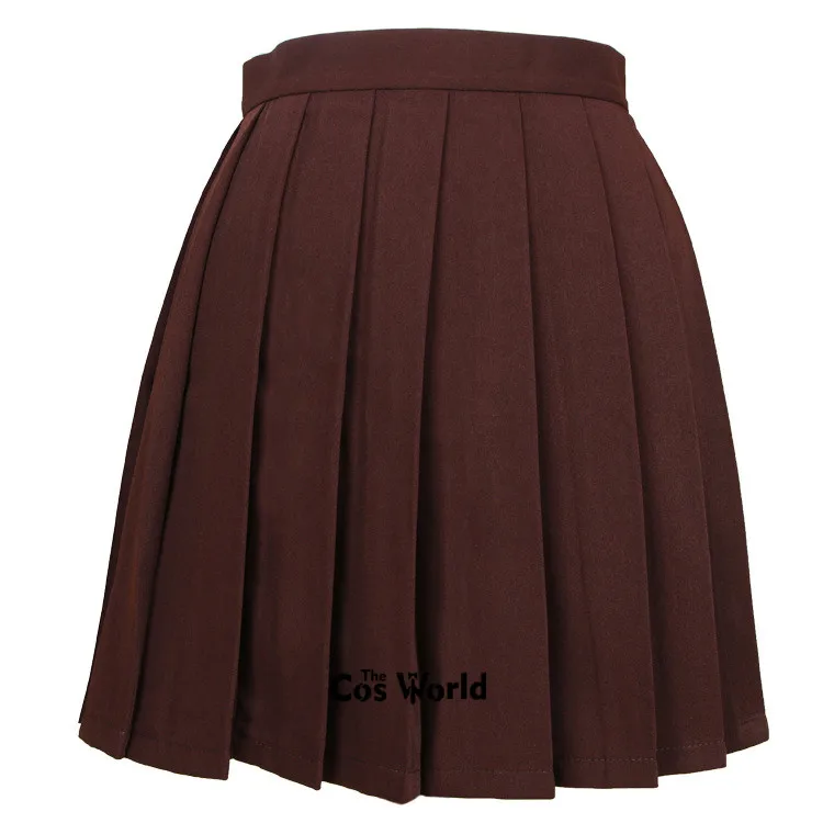 Coffee XS-3XL 17 одноцветное Цвета девушки девушка Высокая талия плиссированные юбки женские платья для JK школьная Униформа студентов ткани - Color: Coffee