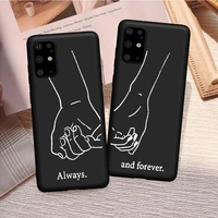 fashion best friends finger couple silicone tpu phone case for samsung s21 s20 s8 s9 s10 plus note 10 20 ultra coque
