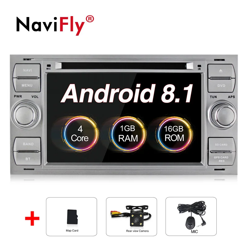Android 9,0 Автомобильный мультимедийный DVD плеер для Ford Focus Kuga транзит с WI-FI BT gps навигации радио TDA7851 3g - Цвет: with camera