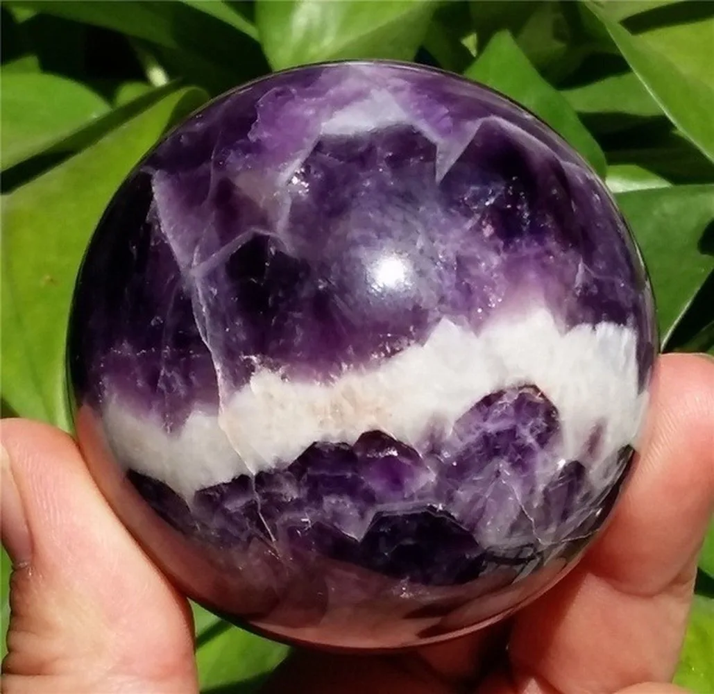 

Natural Dream Amethyst Crystal Sphere Ball Orb Gem Stone