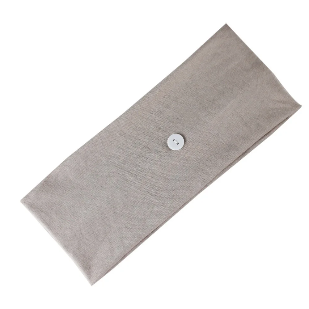 

6pcs Wide Headband with Buttons Breathable Head Band Ear Protection Mask Hairband for Sports Outdoor (White, Green, Light