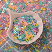 smile sequin 6mm pvc mixed glitter paillettes for nail art manicure sewing wedding decor confetti 20g girl diy handcraft materia