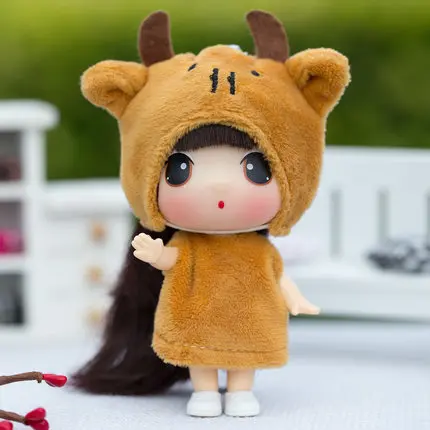 cow BJD кукла Ddung 9 см подлинный корейский с двенадцатью знаками Зодиака животных изменение мини куклы ребенок подарок на день рождения Ключ Кулон Коллекция украшения - Цвет: cow