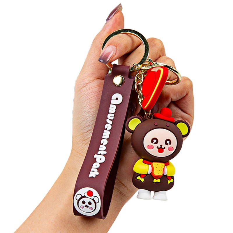 

50LD 3D Cartoon Doll Keychain Bag Decoration Pendant Car Key Ring Women Men Jewelry