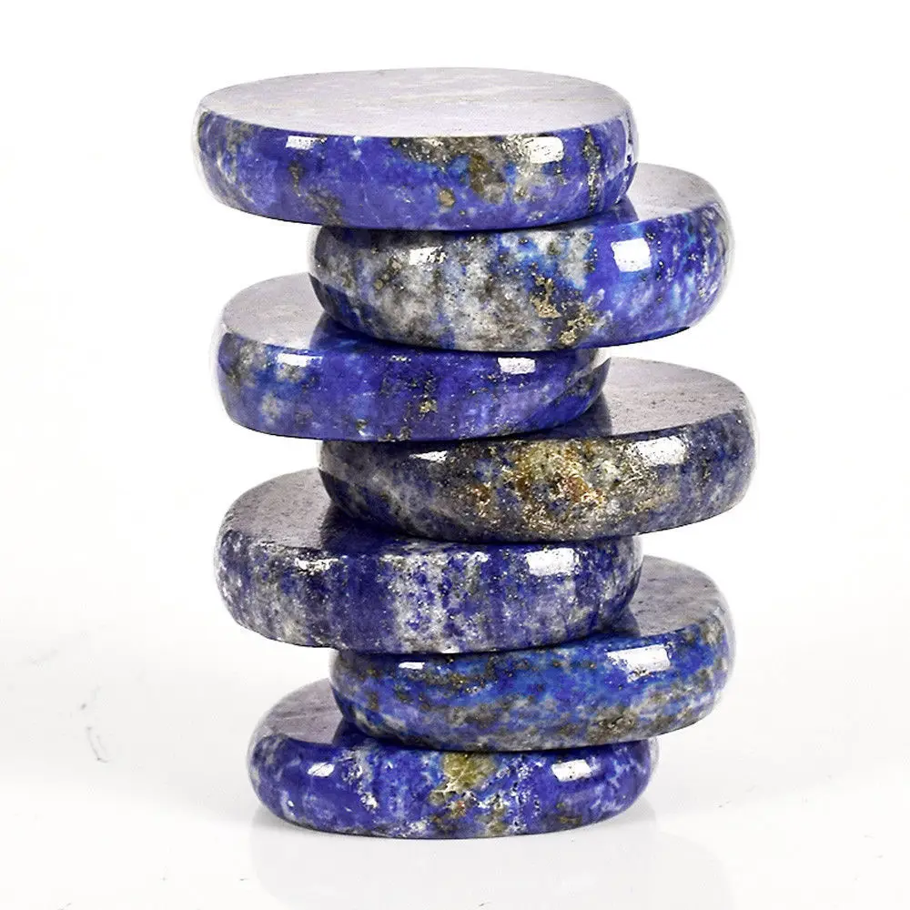 

1pcs Natural Crystal Stone Healing Gemstones Lapis Lazuli Polished Palm Thumb Worry Stone Handicraft Fish Tank Decorating Home D