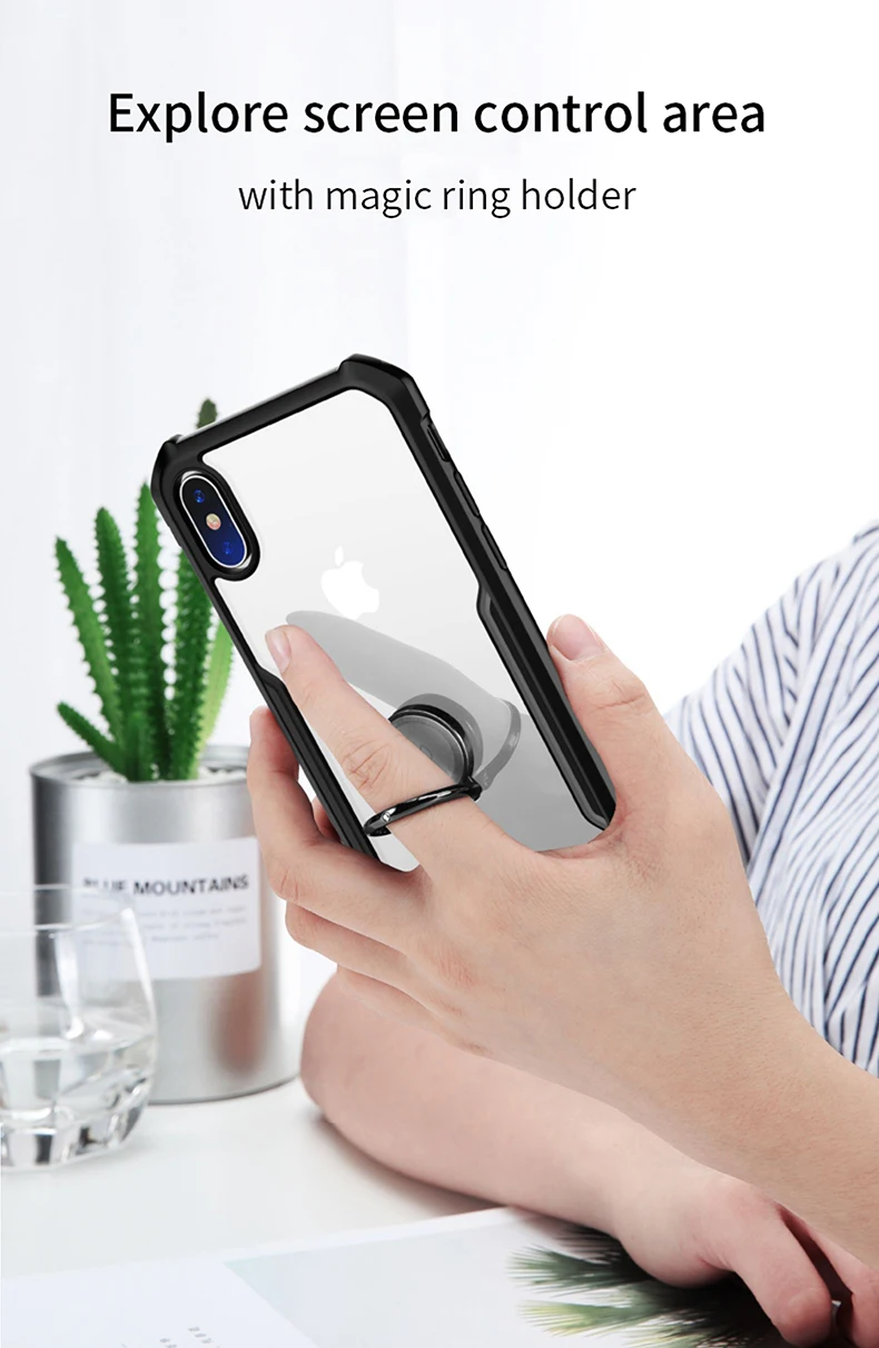 Для Apple Iphone X XS XR Max чехол Прозрачная мягкая прозрачная защита, подушка безопасности Чехол Подушка безопасности Бампер Дизайн Shookproof бизнес Xundd