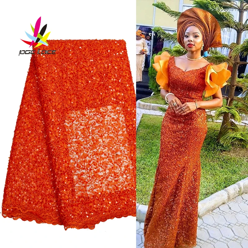 

2020 New Style French Lace Fabric Sequinsr African Organza Lace Fabric High Quality African Organza Fabric For Wedding XZ2536B-1