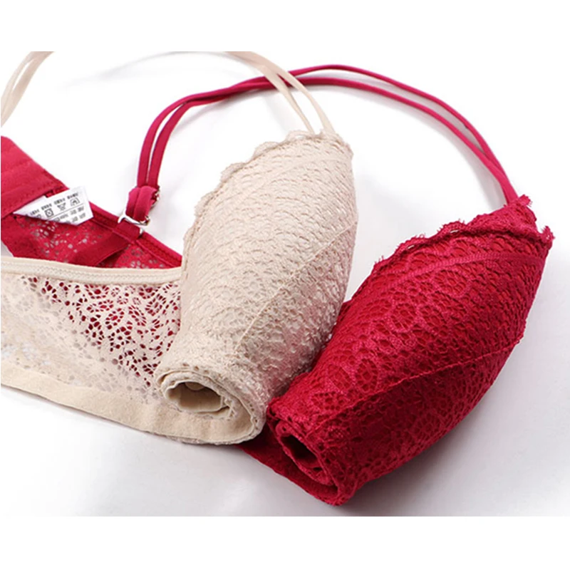 Yedinas пуш-ап мягкий беспроводной бюстгальтер сексуальный белый кружевной без