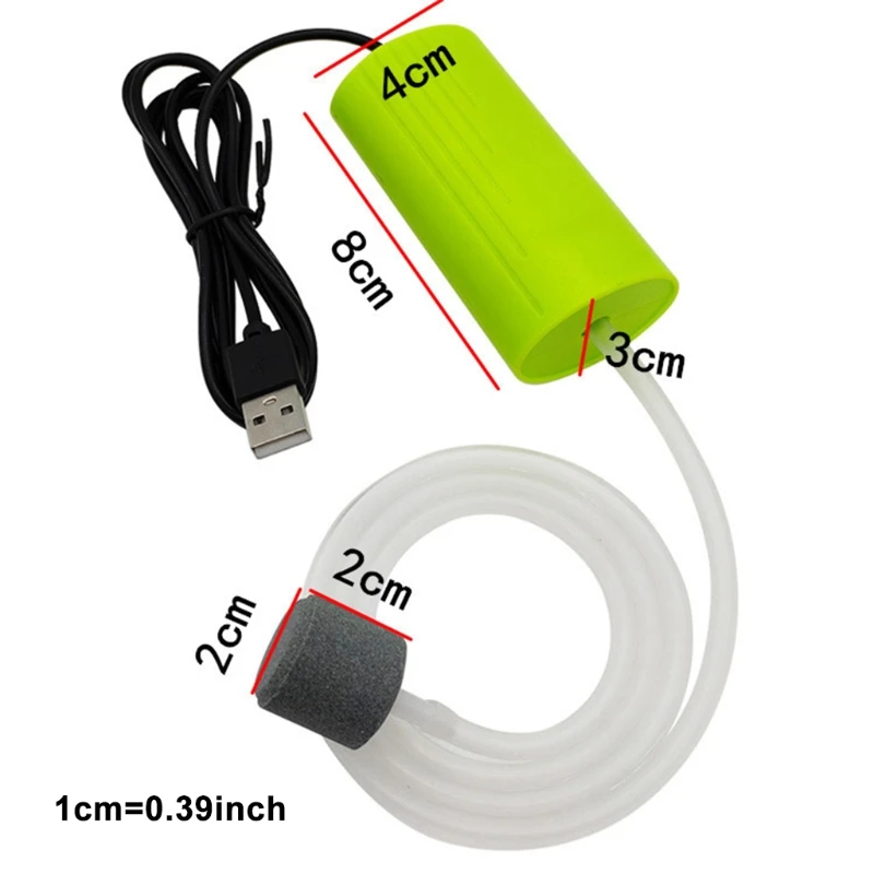 Аквариумный воздушный насос 5 В сверхтихий для аквариума с воздушным камнем мини