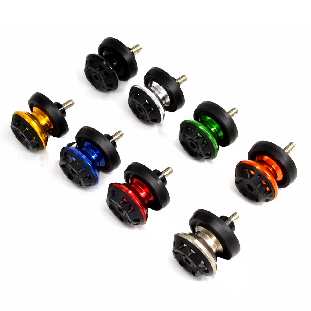

BJMOTO Universal M6 Motorcycle Accessories CNC Aluminum Swingarm Spools Slider fits for Yamaha Kawasaki Honda Suzuki Triumph