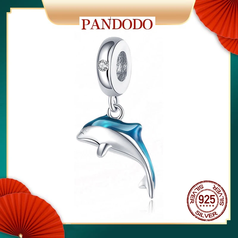 

Подвеска-дельфин из серебра 2022 пробы для браслетов Pandora, женские браслеты «сделай сам» на день рождения, ювелирные изделия в подарок на день ...