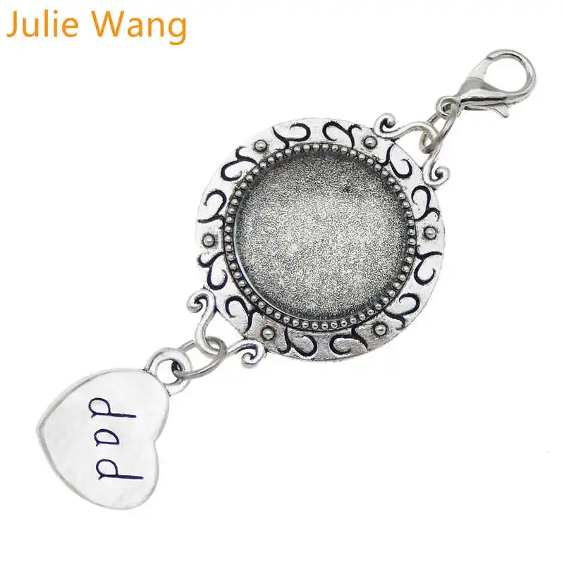 Julie Wang 1 комплект оправа кабошона + очаровательное стекло пустая Геометрическая