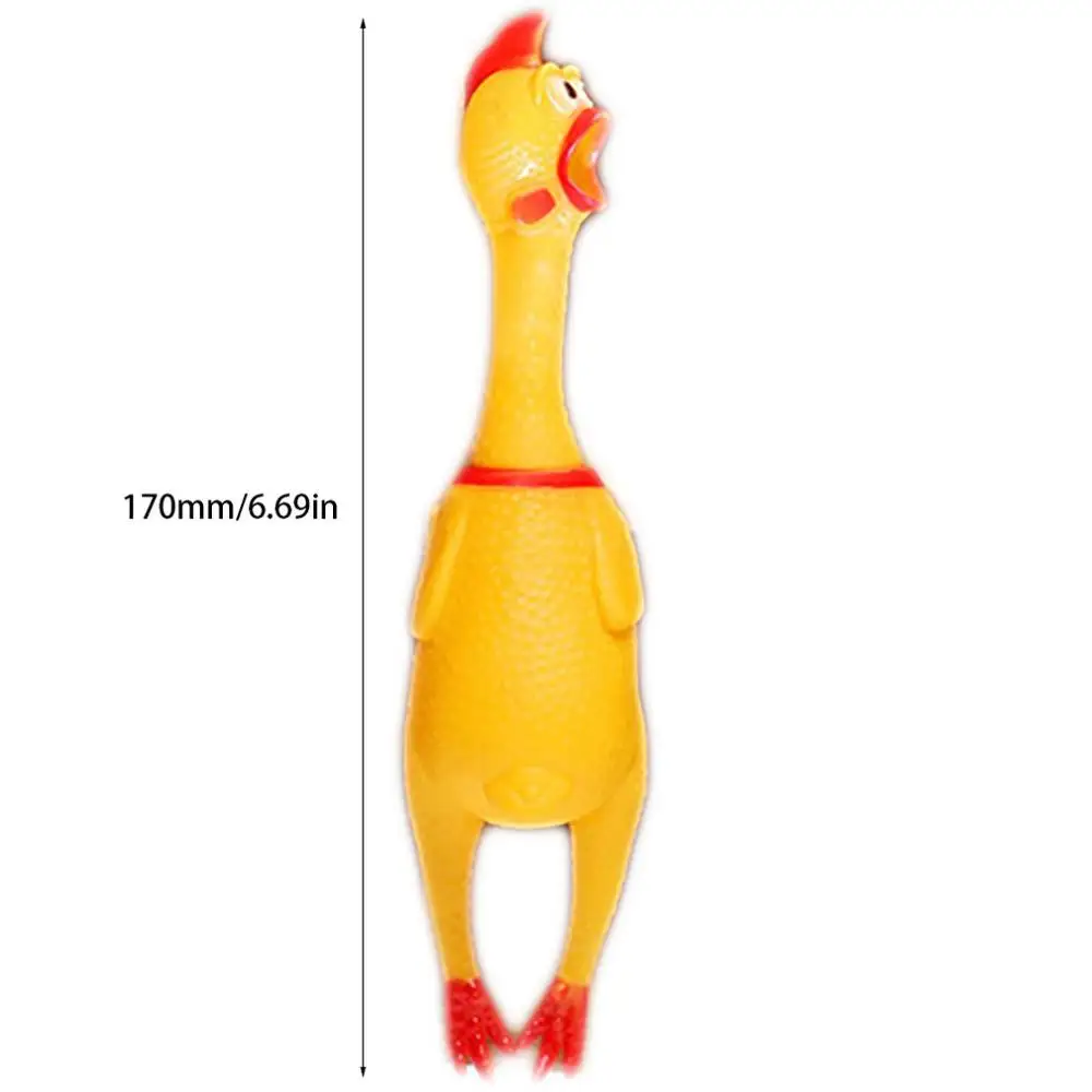 

Hot Sell Funny Dog Gadgets Novelty Yellow Rubber Chicken Pet Dog Toy Novelty Screaming Shrilling Chicken for Cat Pet Supplies To