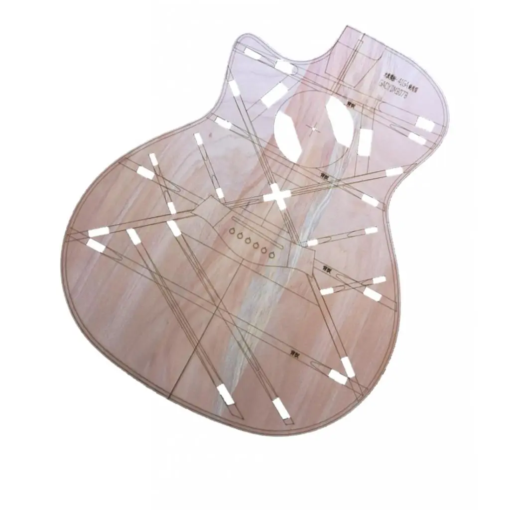 DIY Acoustic Guitar Body Layout Template Premium GA Building Templates | Спорт и развлечения