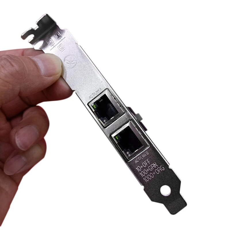 Компьютерная сетевая карта Настольная Pci-E Двухпортовая с чипом Intel82576 Поддержка