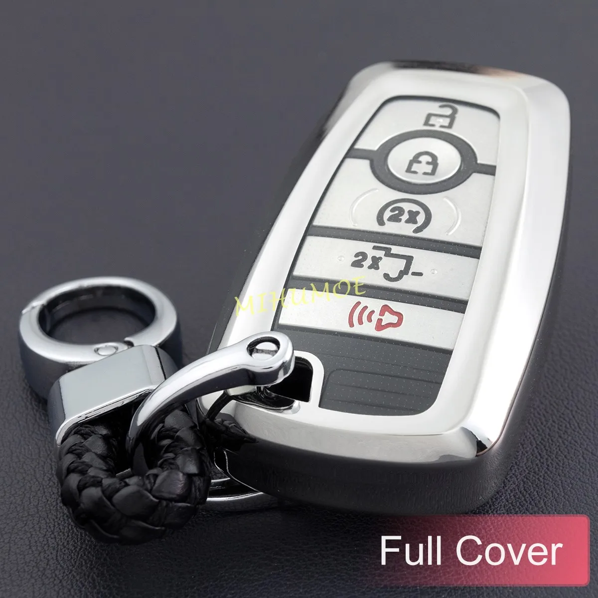 

For New Ford Lincoln Smart Car Key Chain Ring Fob Case Cover Accessories