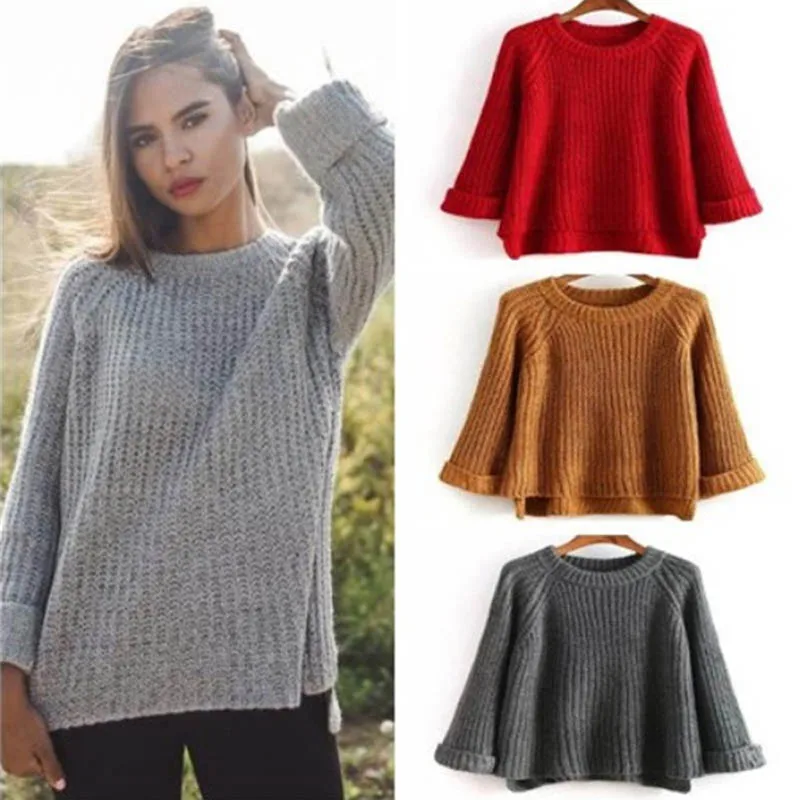 DANJEANER Autumn Winter Thick Knitting Pullovers Women Fashion Solid Casual Loose Sweaters Streetwear Jumper Knitwear Pull Femme | Женская