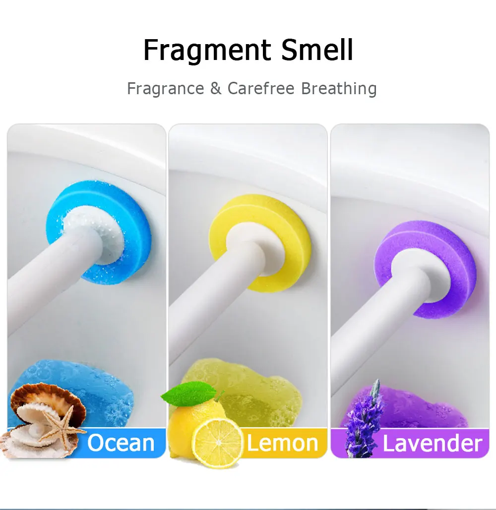 Ecoco одноразовая щётка для туалета с жидкостью чистки длинной ручкой сменная