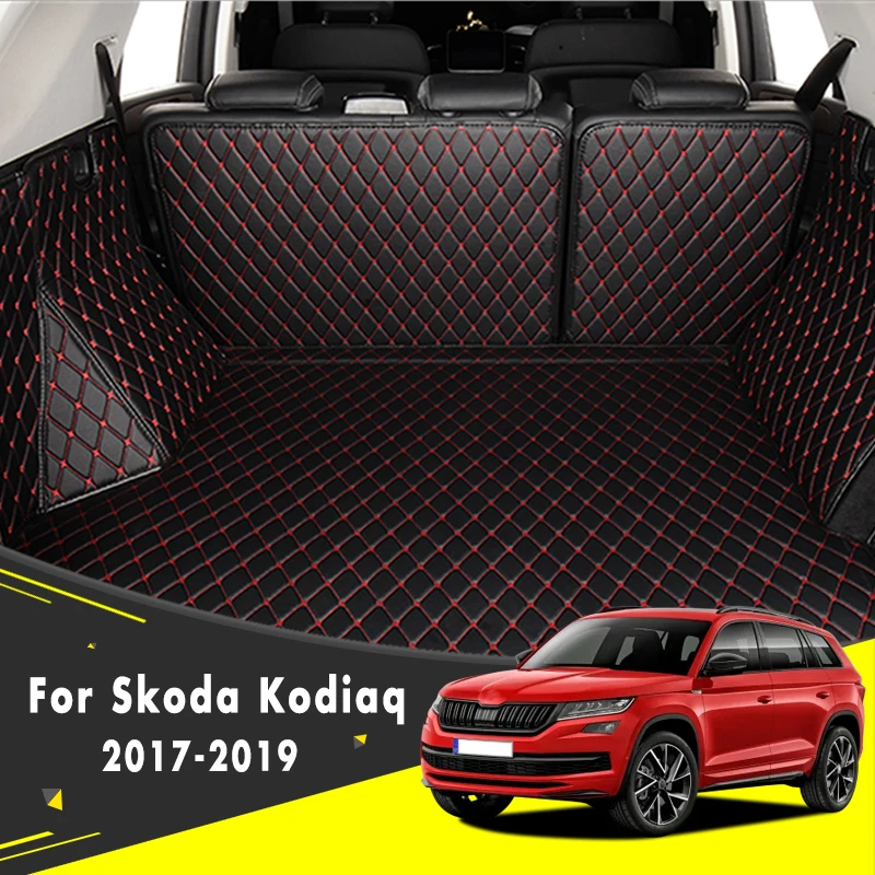 Для Skoda Kodiaq 2017 2018 2019 2020 (7 сидений) Автомобильный груз задний коврик для багажника