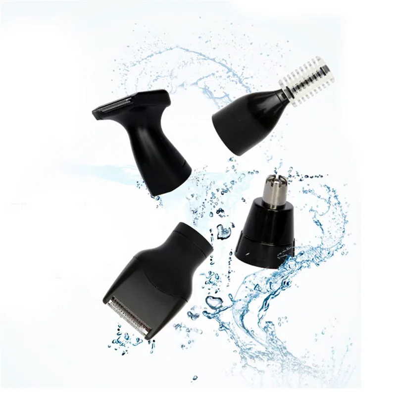 4 В1 Перезаряжаемый триммер для удаления волос на лице, бровях, ушах и носу для мужчин, водонепроницаемый продукт.