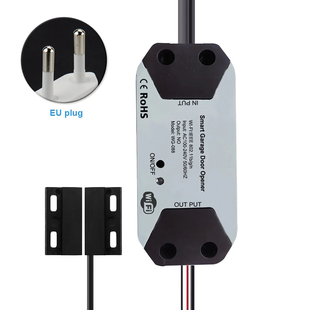 Easy Install No Hub Universal Garage Door Opener Timing Remote Control Reminder 3000W Smart Home Security Recording Wifi Switch |