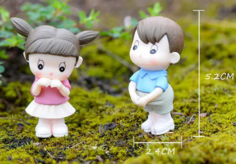 doll-3 Смола милая кукла для DIY кукольный домик аксессуары для влюбленных Пара кукольный домик украшение подарок игрушки для детей - Цвет: doll-3