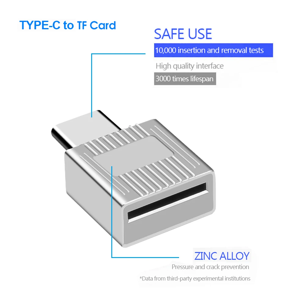 Кардридер KEBIDU USB 3 1 Type C кардридер TF Micro SD OTG для Samsung Galaxy S9 алюминиевый