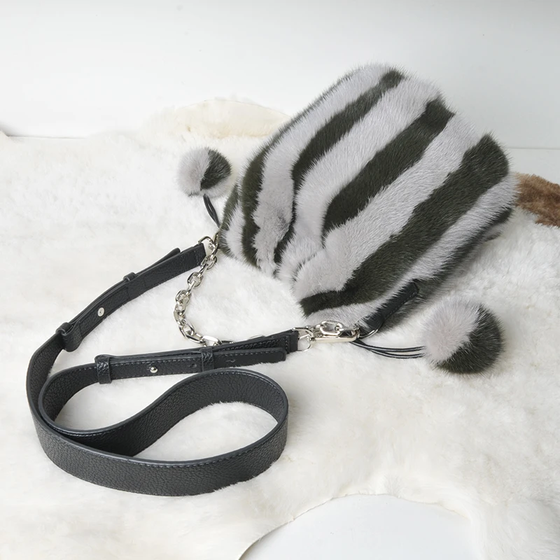 Сумка через плечо женская из натурального меха норки 2021 | Багаж и сумки