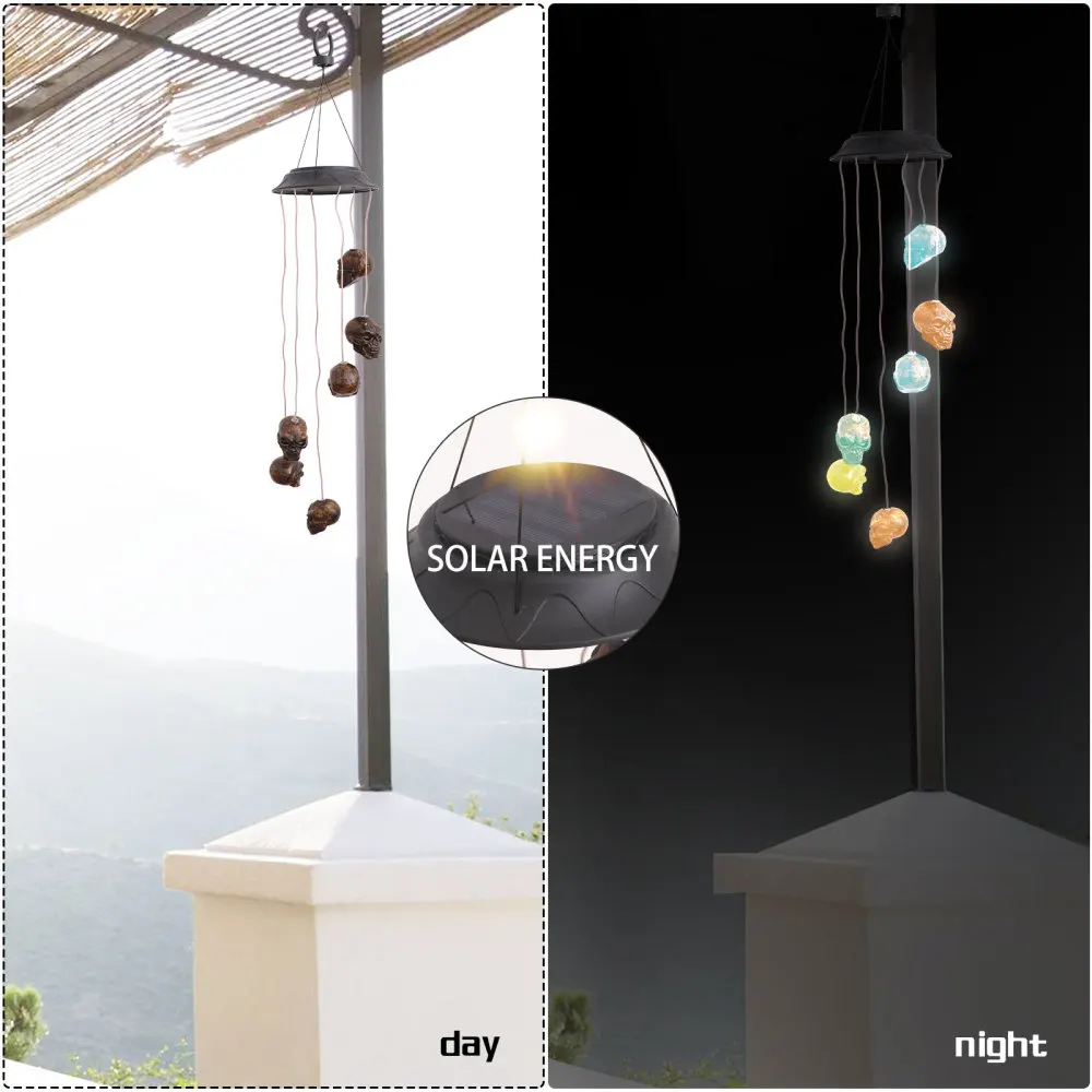 

1PC Solar Energy Yard Lamp Decor Delicate LED Wind Chime Lamp