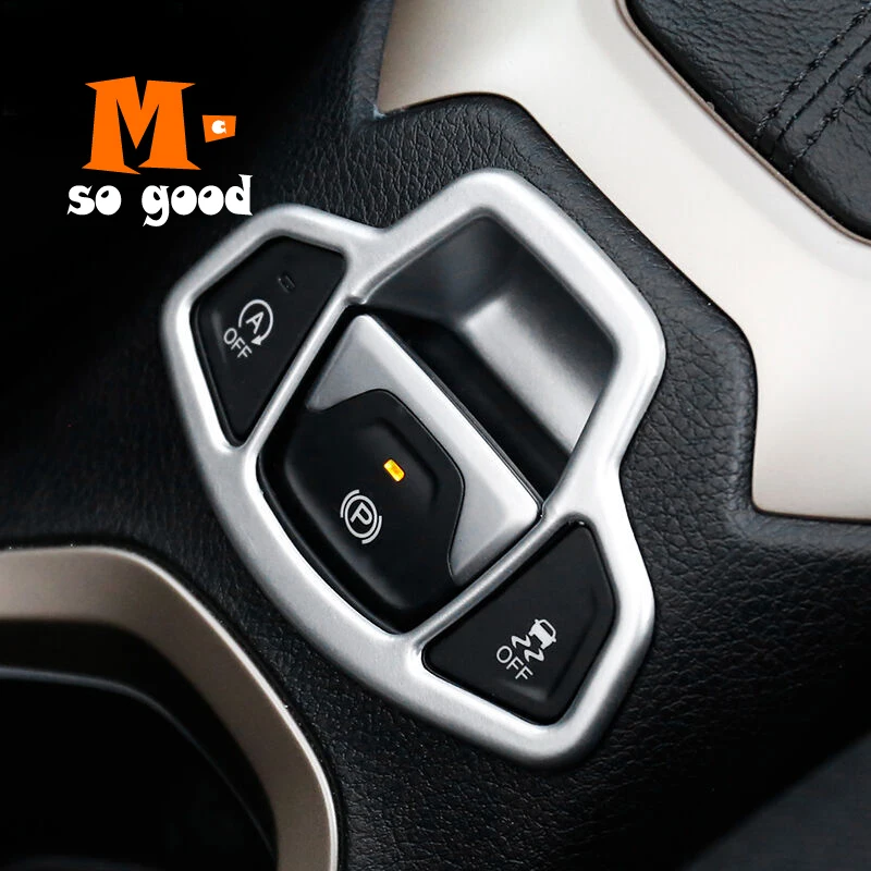 

Matte Styling Shell Trim Bezel Car ABS 2015 2016 2017 2018 for Jeep Renegade Hand Brake Handbrake Button Center Console Cover