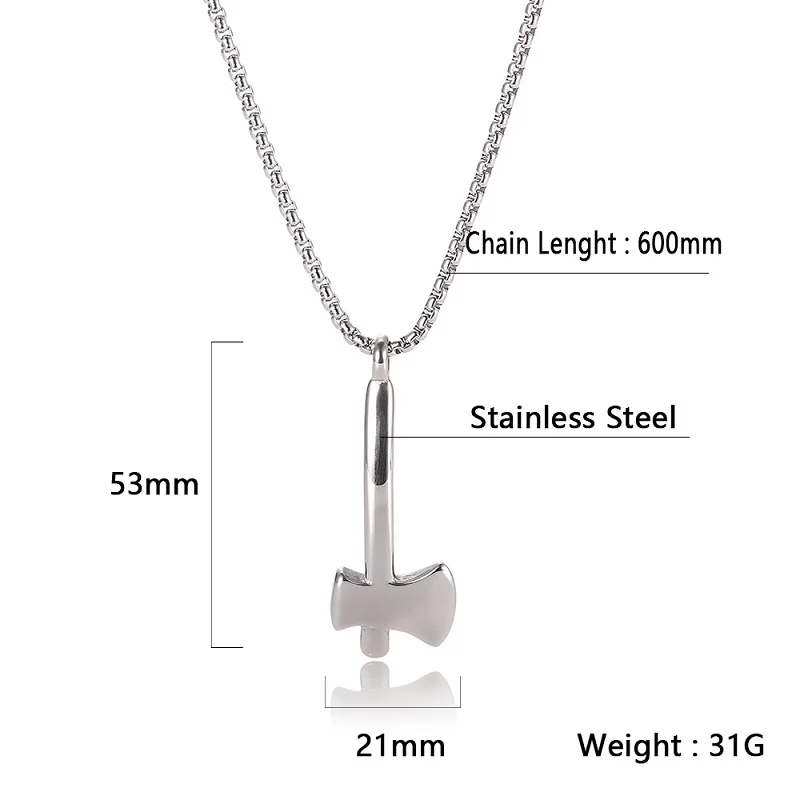 В стиле хип-хоп персонализированные серебряная подвеска в виде топорика
