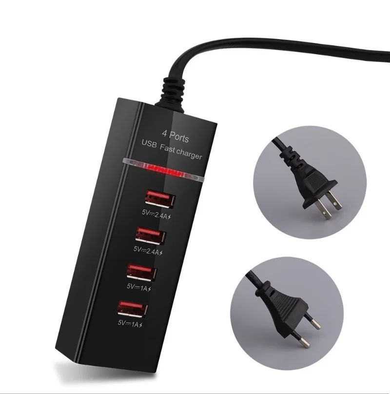Умная цифровая розетка удлинитель с 4USB портами для быстрой зарядки|Удлинители