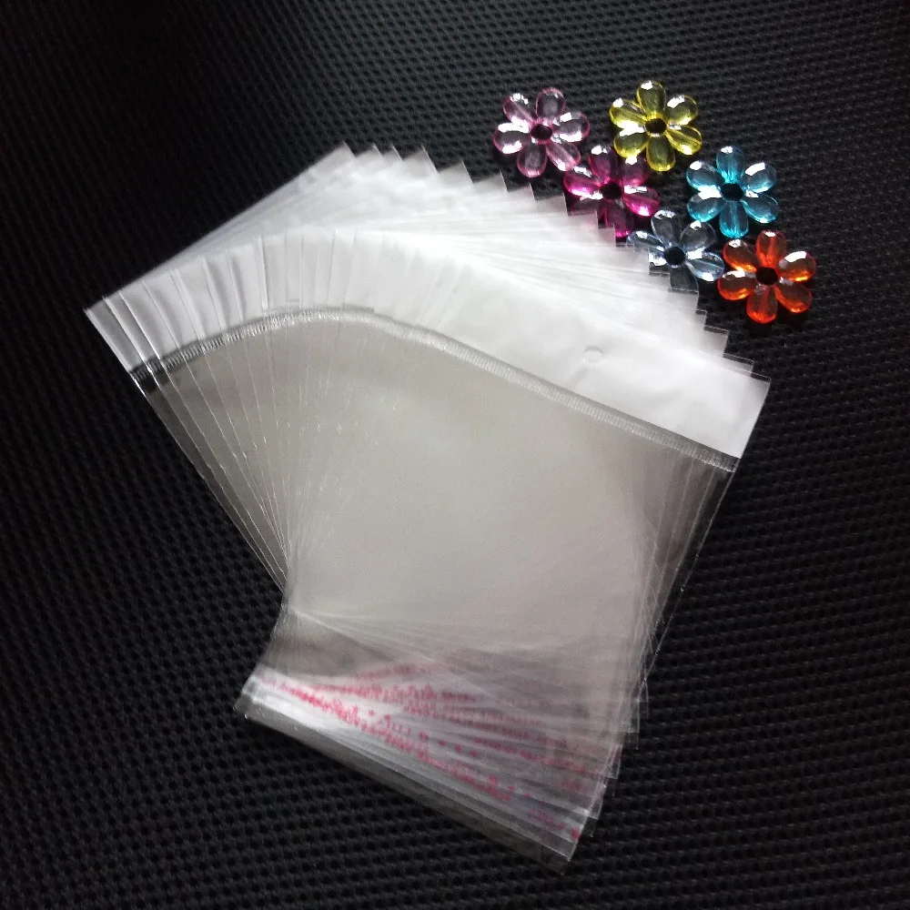 

12*15cm Transparent Self Adhesive Seal Plastic Storage bag OPP Bag For Packaging/Gift/Wedding/Jewelry Gift bags With Hang Hole