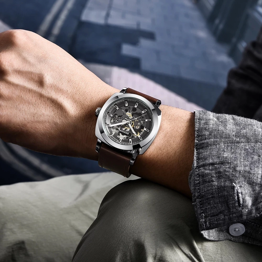 

Reloj Hombre Top Brand BENYAR Men's Mechanical Watch Hollow Business Fashion Automatic Luxury Male Wrist Watches Relogio