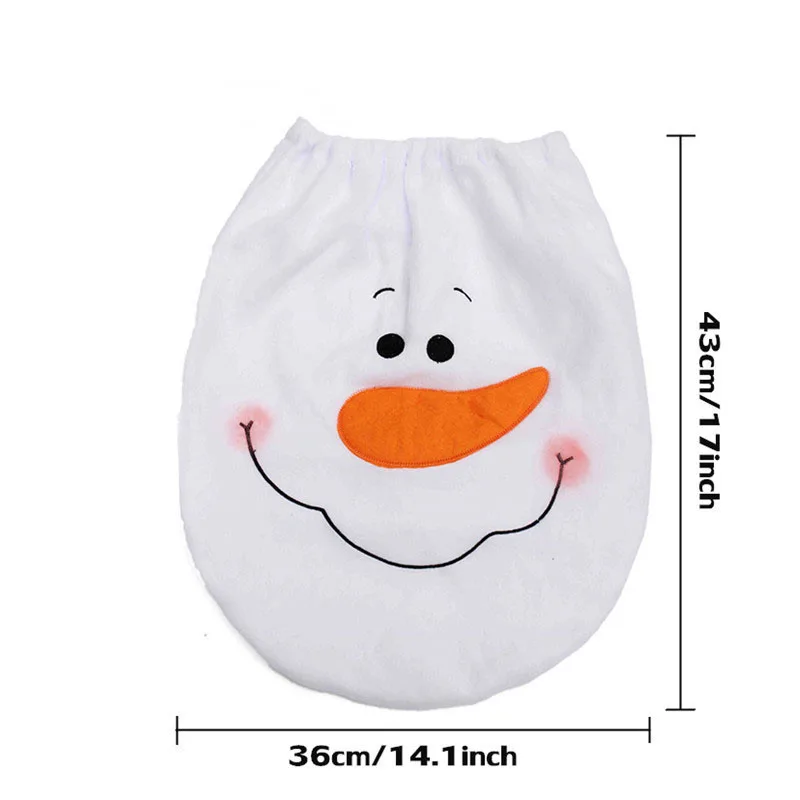 1 шт. милый мультяшный фланелет Снеговик голова крышка унитаза креативная