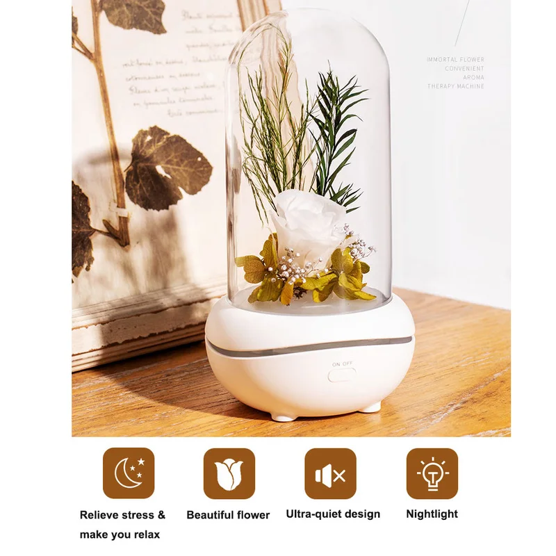 Рождественский светодиодный лампы с розами ароматерапия Mechine Арома эфирное