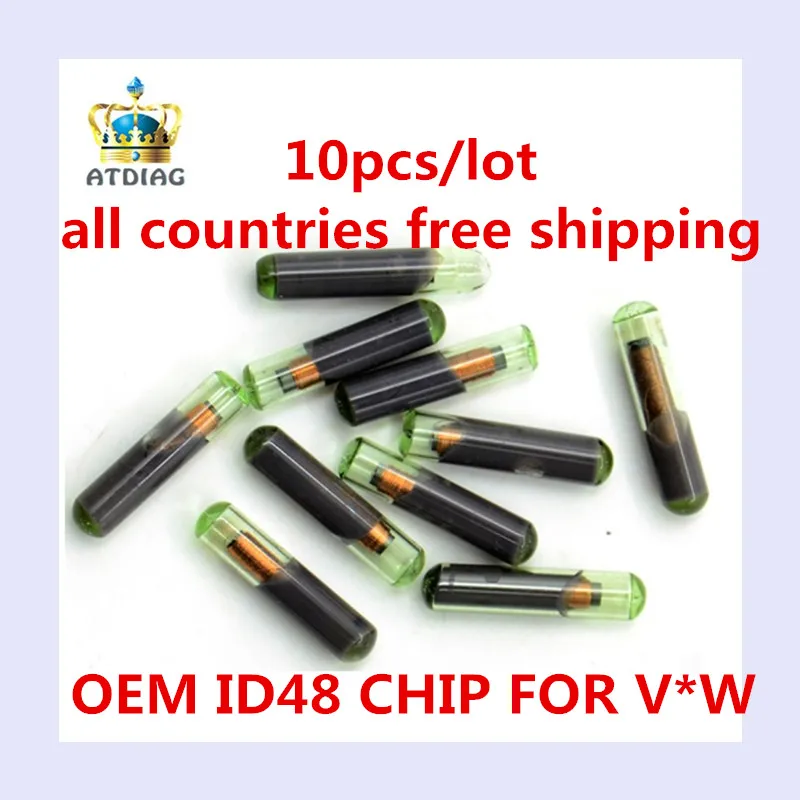 10 шт./лот Профессиональный ID48 стеклянный транспондер чип высокого качества ключ
