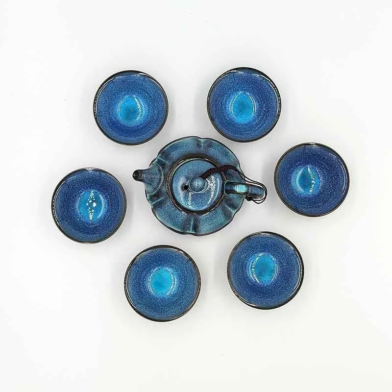 Longquan Celadon фарфоровый чайный сервиз ручной работы китайский винтажный Kungfu Gongfu