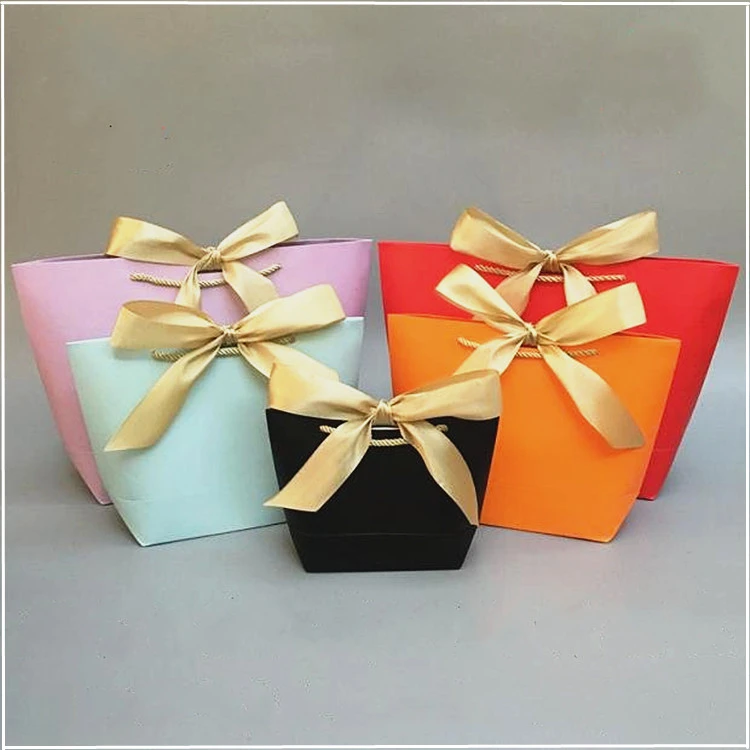 10 шт. бумажные пакеты с золотыми ручками|Подарочные сумки и упаковка| |