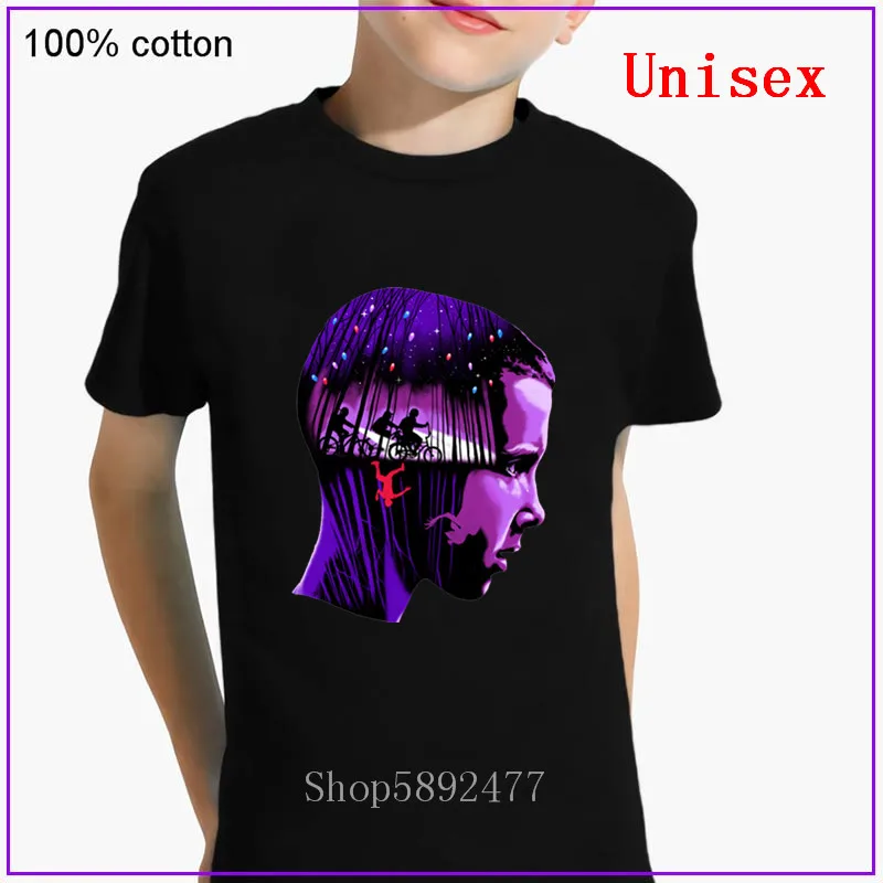 Футболка в стиле Харадзюку с надписью странные вещи 3 одежда принтом Ullzang для