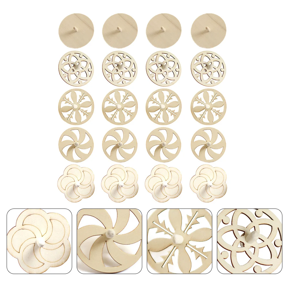 

Пустой гироскоп из необработанных топов с раскраской древесины для детей, 20 шт.